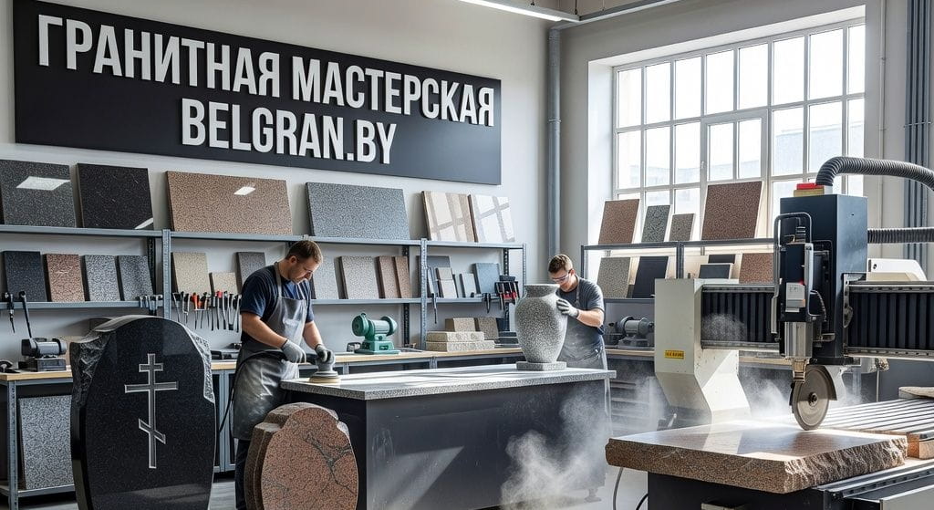 Изготовление и установка гранитного памятника в Минске, мастерская Белгран на Риторг24